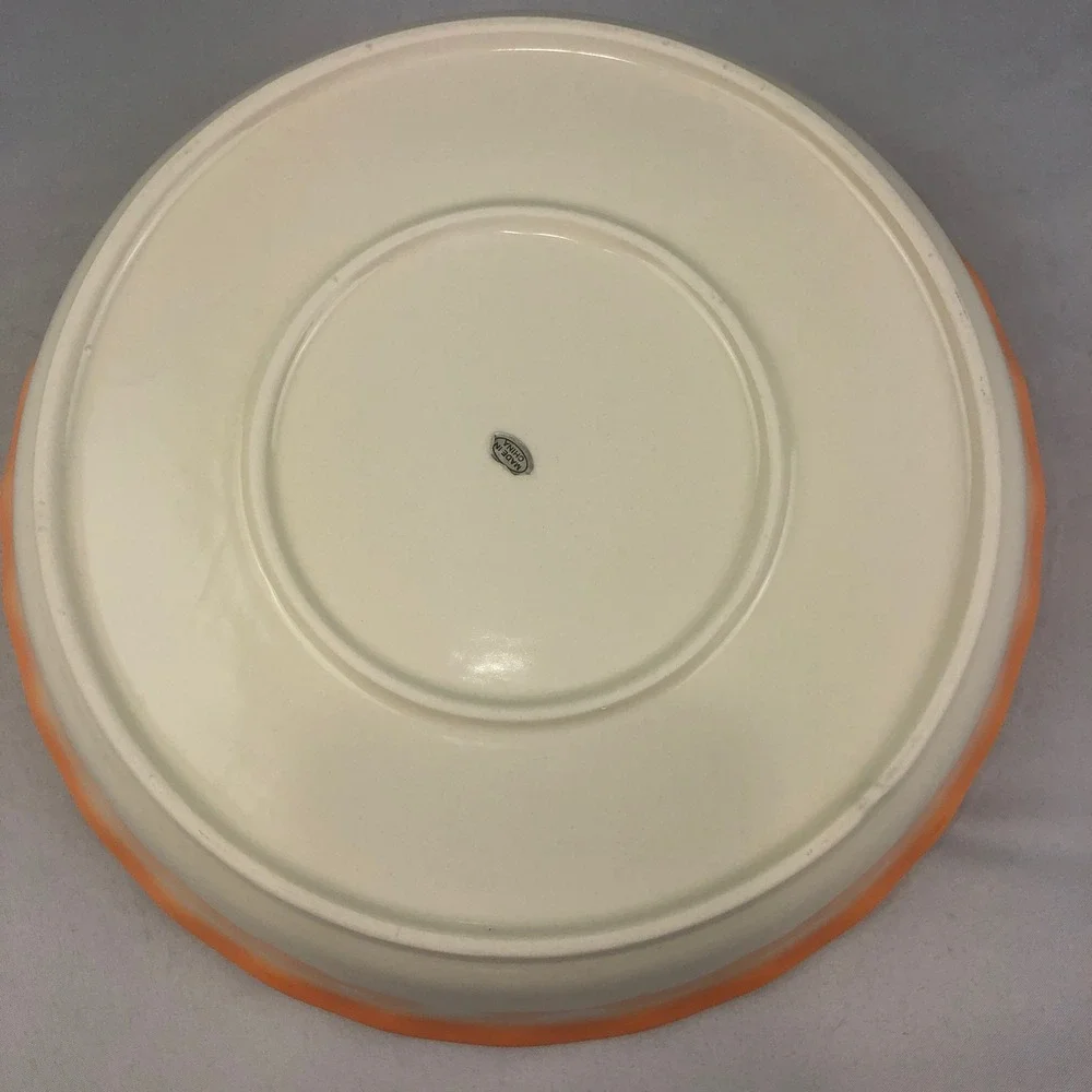 Pumpkin Pie Recipe Plate Scalloped Edge 10 inches